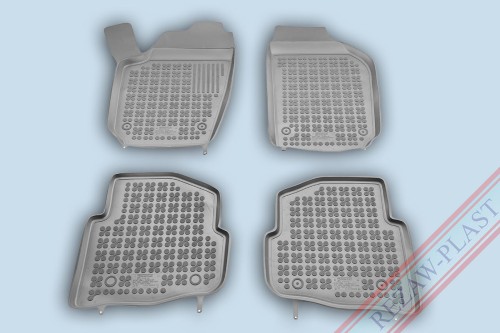 Floor mats grey fit to: Seat CORDOBA II 2003 - 2009, IBIZA III 2002 - 2008, Skoda FABIA I 1999 - 2007, Volkswagen POLO IV 2001 - 2009