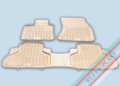 Floor mats beige fit to: BMW X5 (F15) 2013 - 2018, X6 (F16) 2014 - 2019