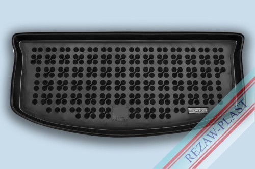 Trunk mat black fits to: Opel AGILA B II 2008 - 2014, Suzuki SPLASH 2008 - 2014