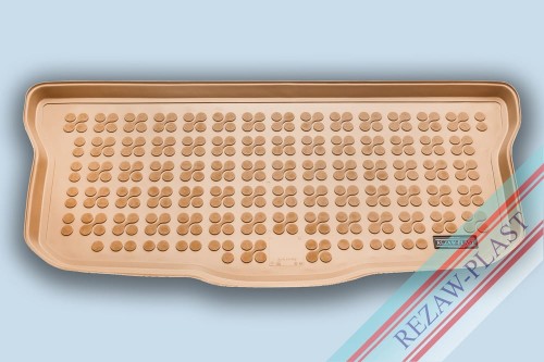 Trunk mat beige fits to: Citroen C1 II 2014 - 2021, Toyota AYGO II 2014 - 2021