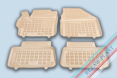 Dywaniki podłogowe beżowe pasują do: Mazda 2 IV Hybrid 2022 -, Toyota YARIS IV 2020 -