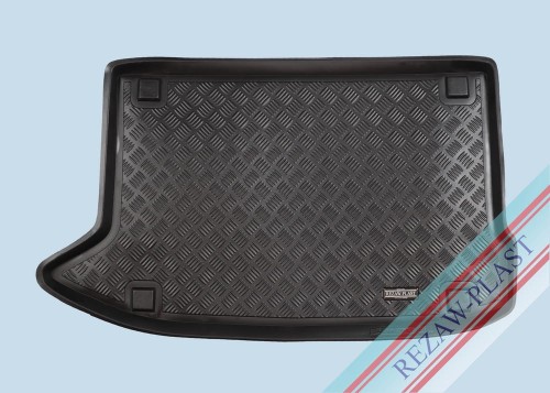 Trunk mat PE with rubber surface fits to: Hyundai KONA I 2017 - 2023, KONA I Electric 2018 - 2023