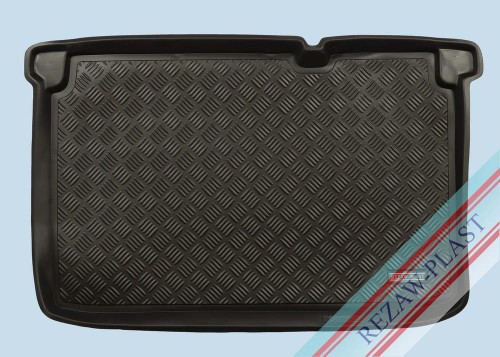 Trunk mat PE with rubber surface fits to: Opel CORSA D IV 2006 - 2014, CORSA E V 2014 - 2019