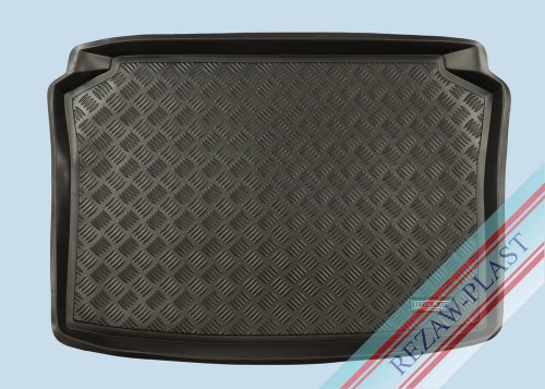 Trunk mat PE with rubber surface fits to: Seat IBIZA III 2002 - 2008, Volkswagen POLO IV 2001 - 2009