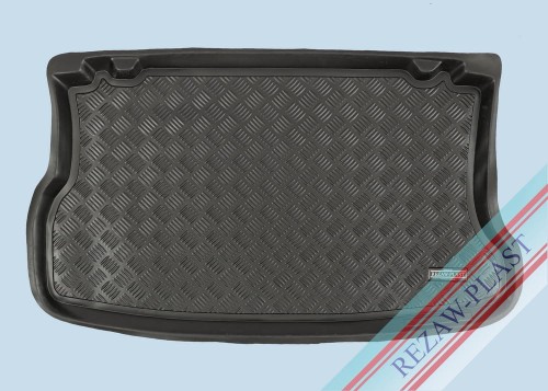 Trunk mat PE with rubber surface fits to: Renault CLIO II 1998 - 2005