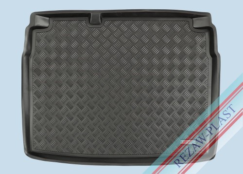 Trunk mat PE with rubber surface fits to: Volkswagen GOLF V, VI 2003 - 2012