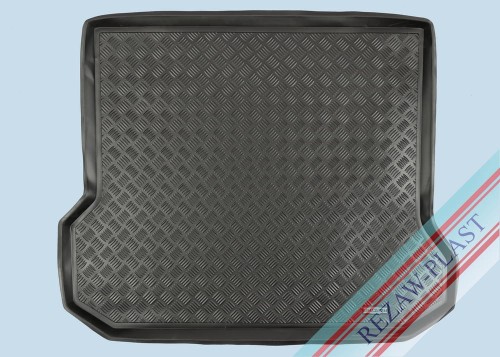 Trunk mat PE with rubber surface fits to: Volvo V70 III 2007 - 2016, XC70 II 2007 - 2016
