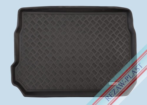 Trunk mat PE with rubber surface fits to: Peugeot 2008 I 2013 - 2019