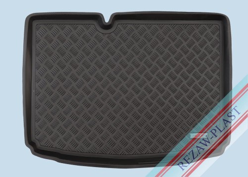Trunk mat PE with rubber surface fits to: Skoda FABIA III 2014 - 2021