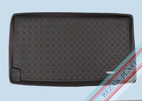 Trunk mat PE with rubber surface fits to: Volkswagen TRANSPORTER T5 CARAVELLE 2003 - 2015, T6 2015 - 2019, T6.1 2019 -