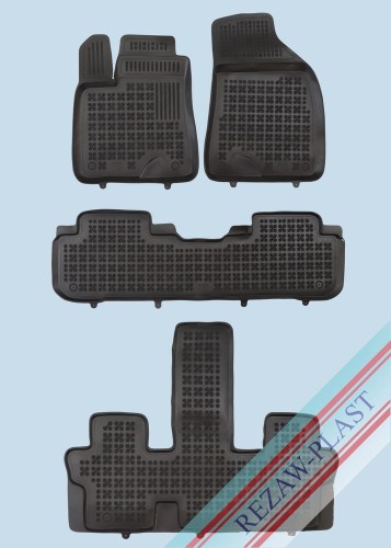 Dywaniki podłogowe czarne pasują do: Toyota HIGHLANDER III (XV50) 2013 - 2019