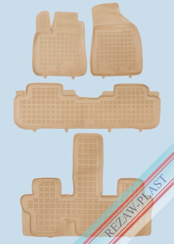 Dywaniki podłogowe beżowe pasują do: Toyota HIGHLANDER III (XV50) 2013 - 2019