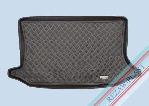 Trunk mat PE with rubber surface fits to: Ford FIESTA V MK6 2001 - 2008