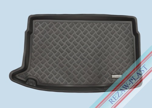 Trunk mat PE with rubber surface fits to: Volkswagen POLO V 2009 - 2017