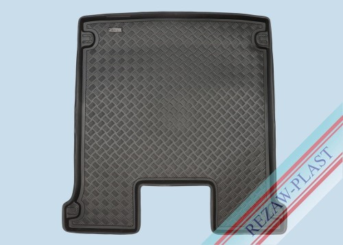 Trunk mat PE with rubber surface fits to: Volkswagen TRANSPORTER T5 CARAVELLE 2003 - 2015, T6 2015 - 2019, T6.1 2019 -