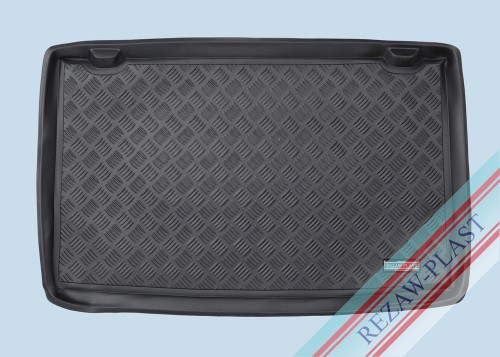 Trunk mat PE with rubber surface fits to: Renault CLIO III 2005 - 2012