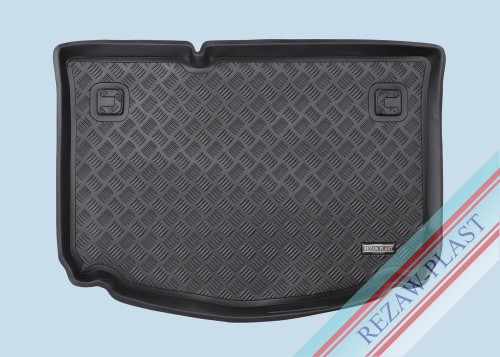 Trunk mat PE with rubber surface fits to: Citroen C3 I 2002 - 2009