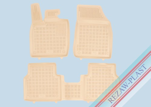 Dywaniki podłogowe beżowe pasują do: Skoda ELROQ 2025 - , ENYAQ iV 2020 - , Volkswagen ID.4 2020 - , ID.5 2022 -