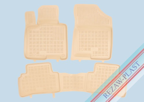 Floor mats beige fit to: Hyundai TUCSON III 2018 - 2020, TUCSON IV 2020 -, Kia SPORTAGE V 2021 -