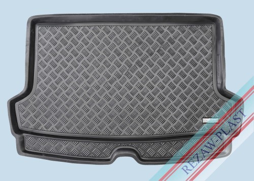 Trunk mat PE with rubber surface fits to: Peugeot 307 2001 - 2011
