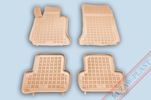 Floor mats beige fit to: Mercedes W204, S204 C - KLASA 2007 - 2014