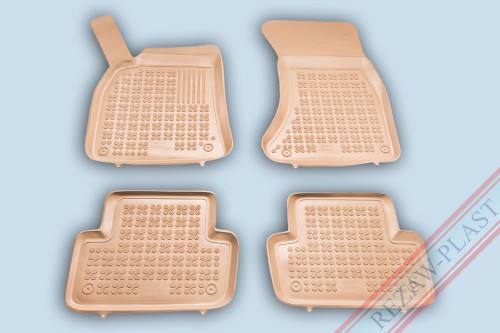 Dywaniki podłogowe beżowe pasują do: Audi A4 III B8 2007 - 2015, A5 I 2009 - 2016