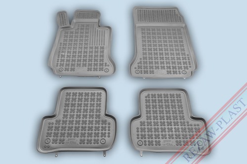 Floor mats grey fit to: Mercedes W204 C - CLASS 2007 - 2014