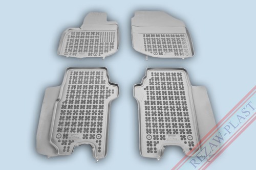 Dywaniki podłogowe szare pasują do: Honda FIT II 2007 - 2013, JAZZ III (GE) 2008 - 2015