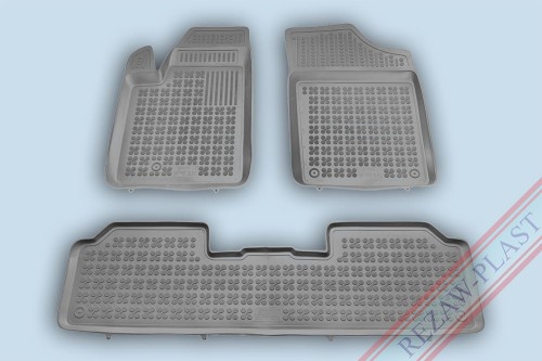 Dywaniki podłogowe szare pasują do: Citroen BERLINGO I 1996 - 2010, Peugeot PARTNER I 1997 - 2010