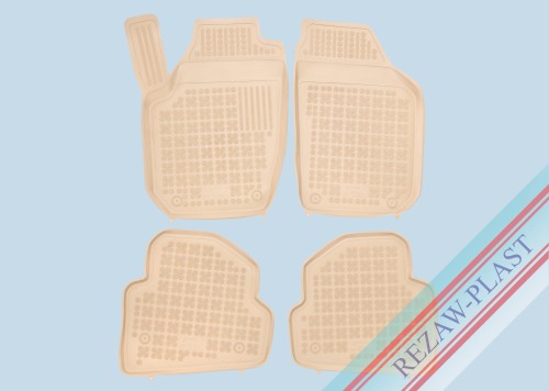 Dywaniki podłogowe beżowe pasują do: Skoda FABIA II 2007 - 2014