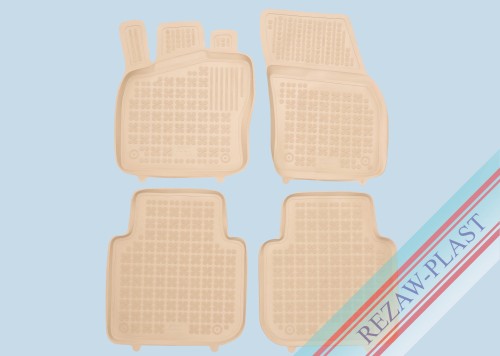Floor mats beige fit to: Skoda KODIAQ I 2016 - 2024, Seat TARRACO 2018 -, Volkswagen TIGUAN ALLSPACE 2017 -
