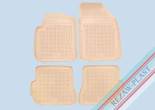 Floor mats beige fits to: Ford FIESTA V MK6 2005 - 2008, FUSION 2005 - 2012