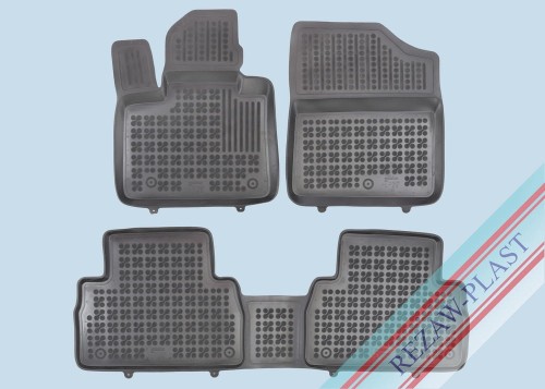 Floor mats black fit to: Hyundai SANTA FE IV 2020 -