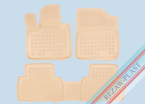 Floor mats beige fit to: Hyundai SANTA FE IV 2020 -