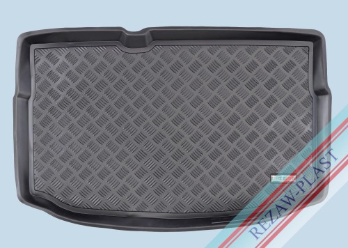 Trunk mat PE with rubber surface fits to: Citroen C3 II 2009 - 2016