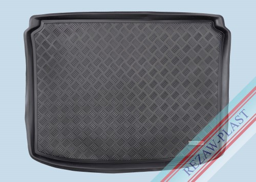 Trunk mat PE with rubber surface fits to: Peugeot 307 2001 - 2011, 308 I, II 2007 - 2013