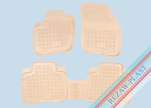 Floor mats beige fits to: Ford GALAXY III 2015 - 2023, S - MAX II 2015 -