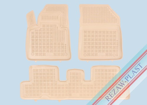 Floor mats beige fit to: Citroen C4 PICASSO II 2013 - 2018, C4 GRAND PICASSO II 2013 - 2018, C4 SPACETOURER 2018 - 2022