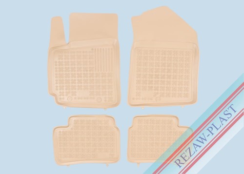 Floor mats beige fits to: Hyundai i10 II 2013 - 2019