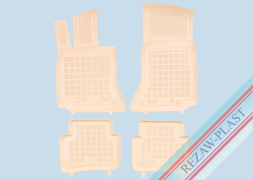 Dywaniki podłogowe beżowe pasują do: Mercedes W206 C - KLASA 2021 -, S206 C - KLASA 2021 -, C43 C - KLASA AMG 2021 -